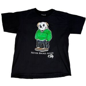NBA Youngboy T-Shirt Size XXXL Black Polo Bear Graphic Short Sleeve 38 Baby